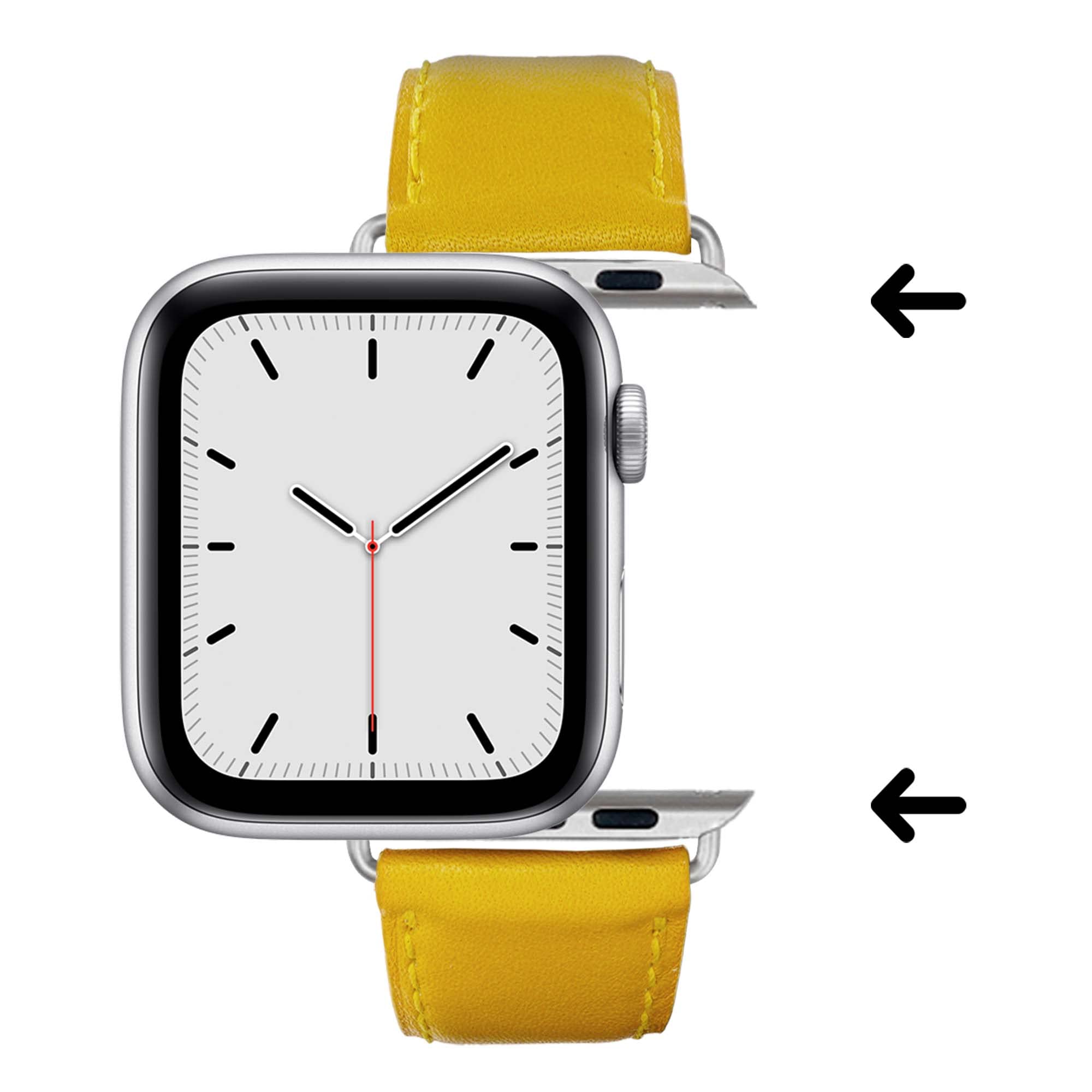 Eternel – Holi Armband strahlend – Kompatibel mit allen Apple Watch Modellen – Alle Größen – Handgefertigt in Frankreich – Pflanzlich gegerbtes Leder