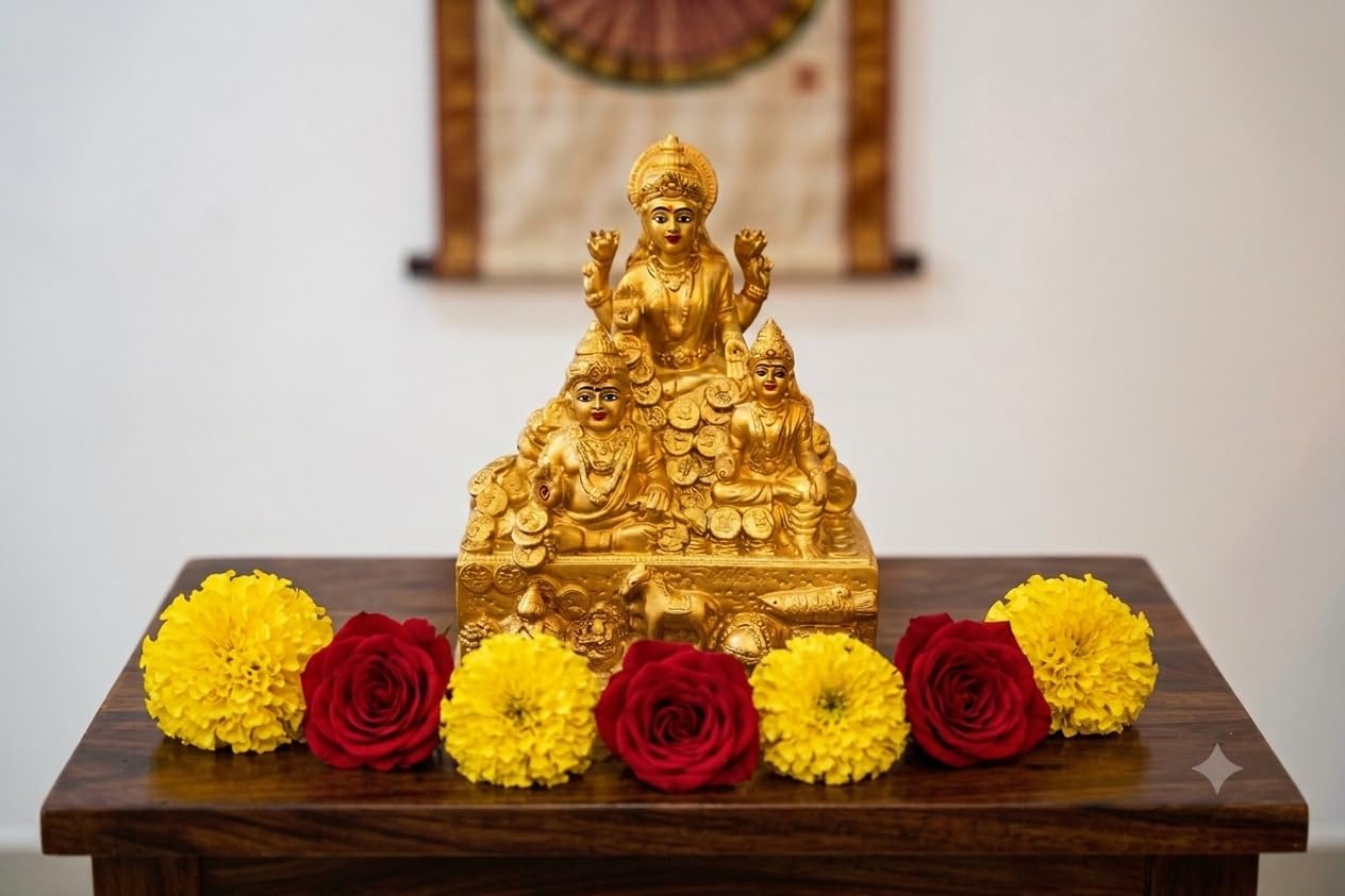 Lakshmi & Kuber Statue - Wealth & Prosperity Gift -10