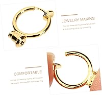 Vista 6 de EXCEART 32 piezas convertidor de aretes brillantes accesorios de joyería de plata para convertir aretes a clip en la parte trasera de aretes