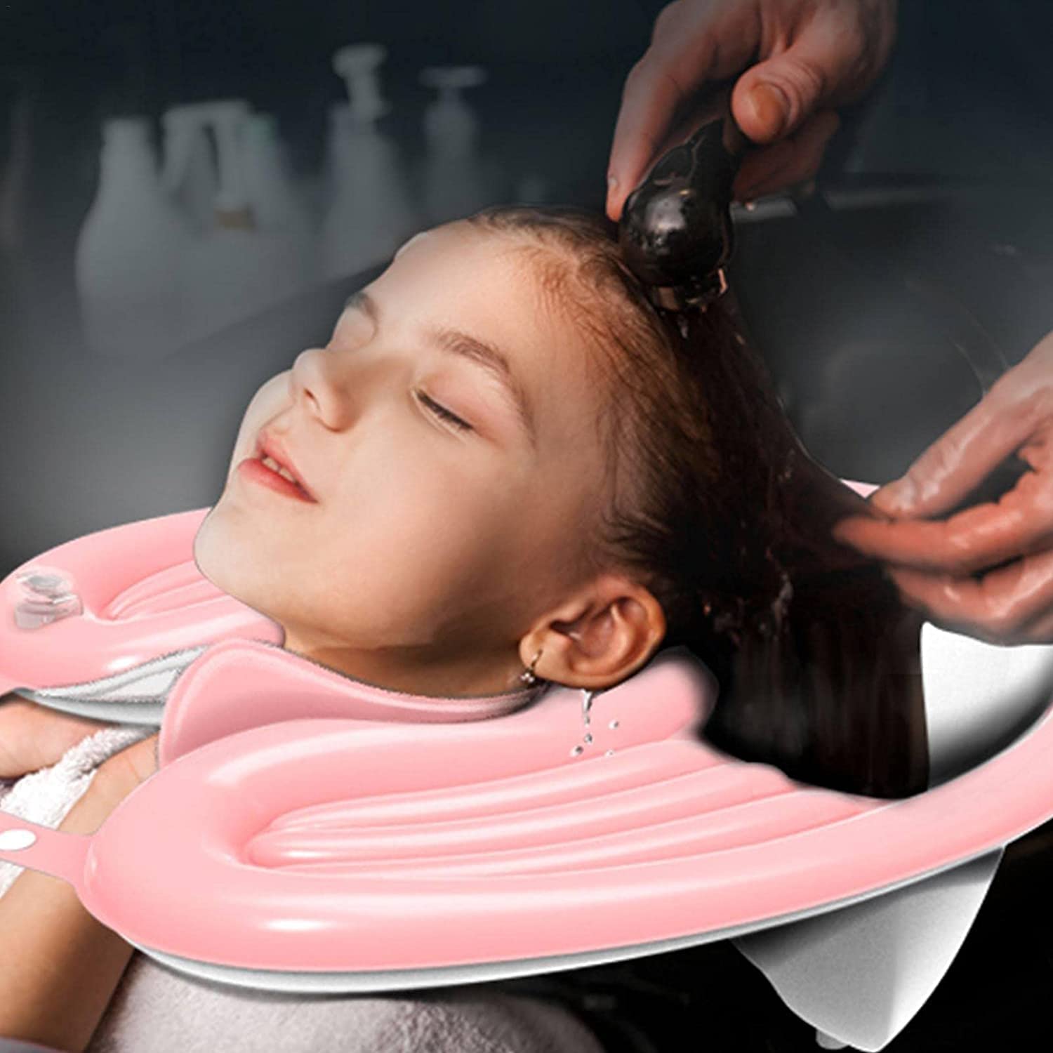 Ostin Home Shampoo Basin and Trays, Hair Washing Tray-Medical Shampoo Basin with Drain Wash Tube for The Disabled, Pregnant Women, Wash While in Wheelchair Or Chair