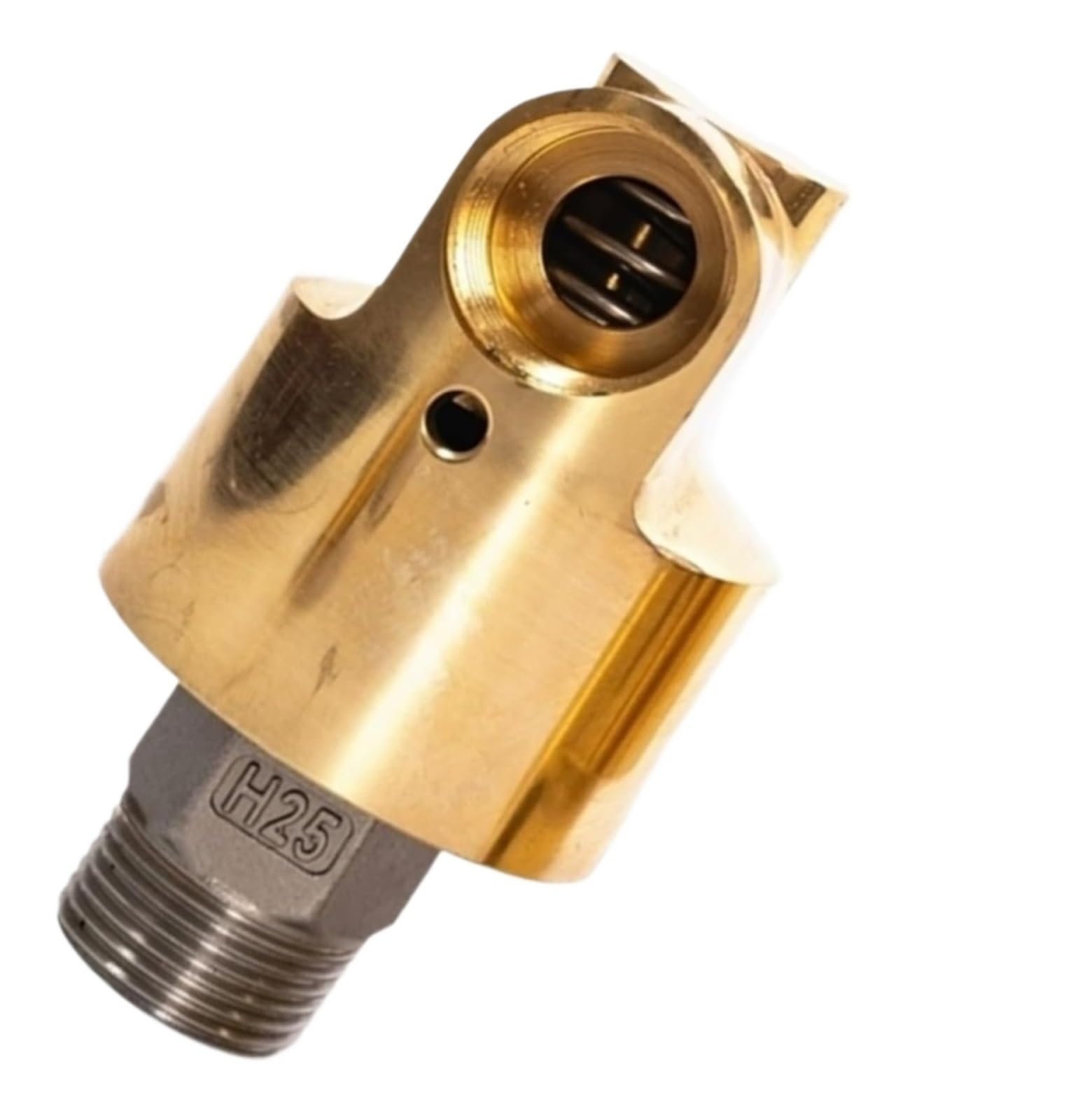 Junta giratoria HD25 DN25, acoplamiento giratorio de 360 ​​grados for aceite de aire de agua, conector Universal de unión de rotación de latón(1 inch Right Thread)