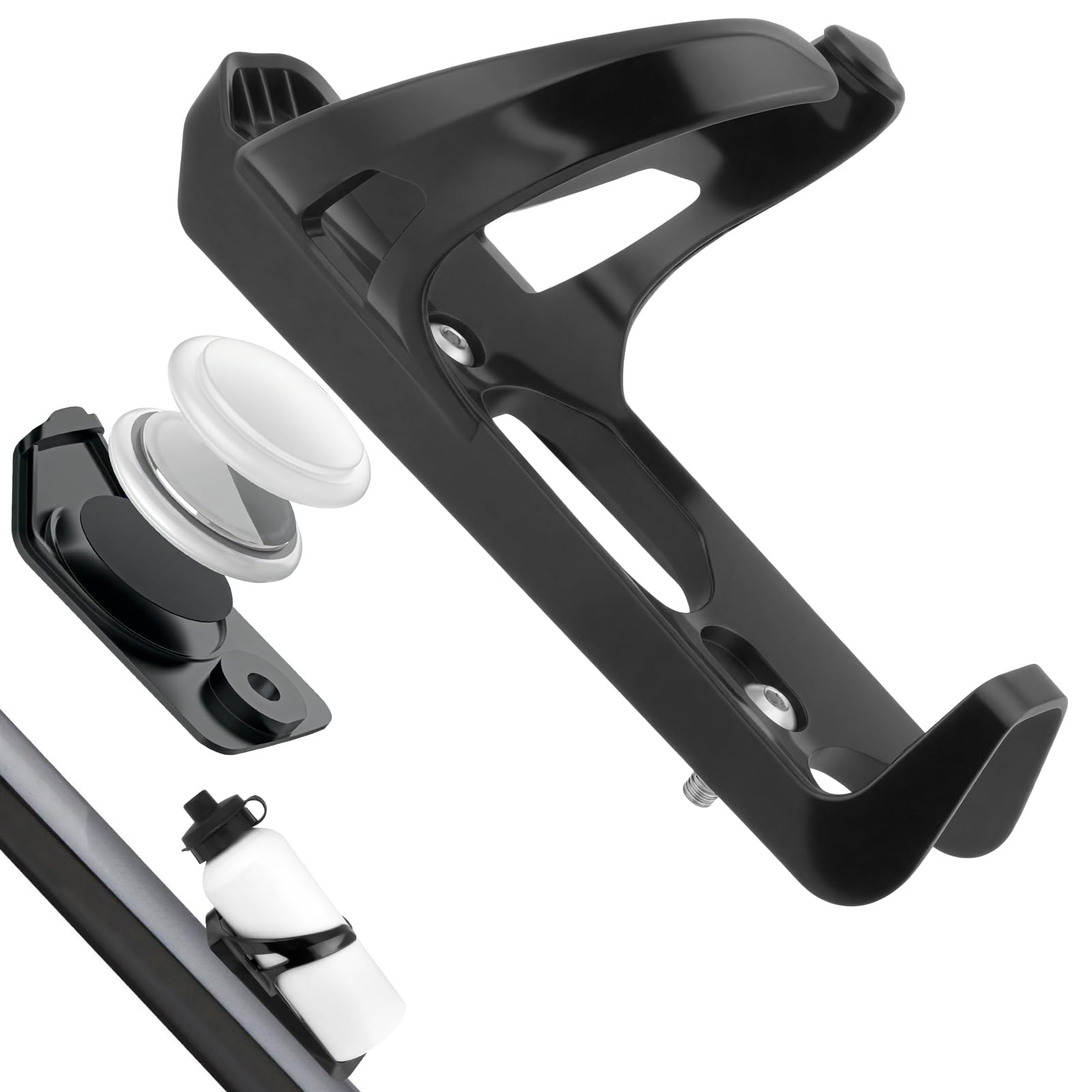 Portaborraccia per Bicicletta AirTag con Scomparto Nascosto, Supporto Bici per AirTag Apple, Localizzatore GPS Antifurto, Impermeabile Portaborraccia Universale per mountain bike e bici strada
