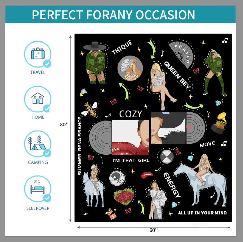 Miniatura 3 de BEEBARYJ Renaissance Merch - Manta de 80 x 60 pulgadas, decoración renacentista para fiesta, dormitorio, cumpleaños, 80 x 60 pulgadas