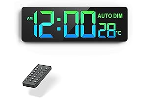 REACHER 16.5" Digital Wall Clock with Timer for Countdown and Auto Dimming
