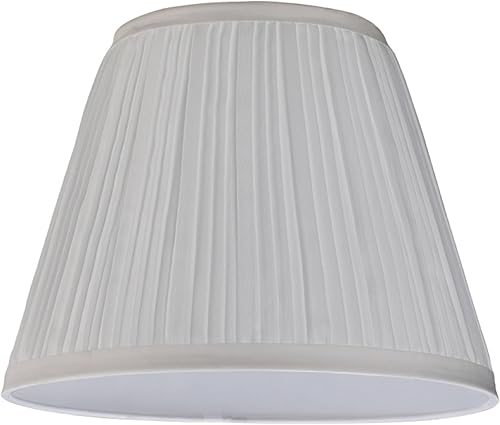 Aspen Creative 33006A - Pantalla de lámpara de construcción de araña con forma de imperio de transición en color blanco roto, 9 pulgadas de ancho (5