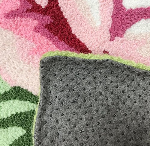 Judy Dre Am Rose Floor Runner Area Rugs Handmade Modern Carpet Pink Floral Bedside Rug Washable Anti-Slip Floor Mat For Girls Room Living Room/Bedroom/Kitchen/Dining Room Doormat 24" X 65" #TOP4