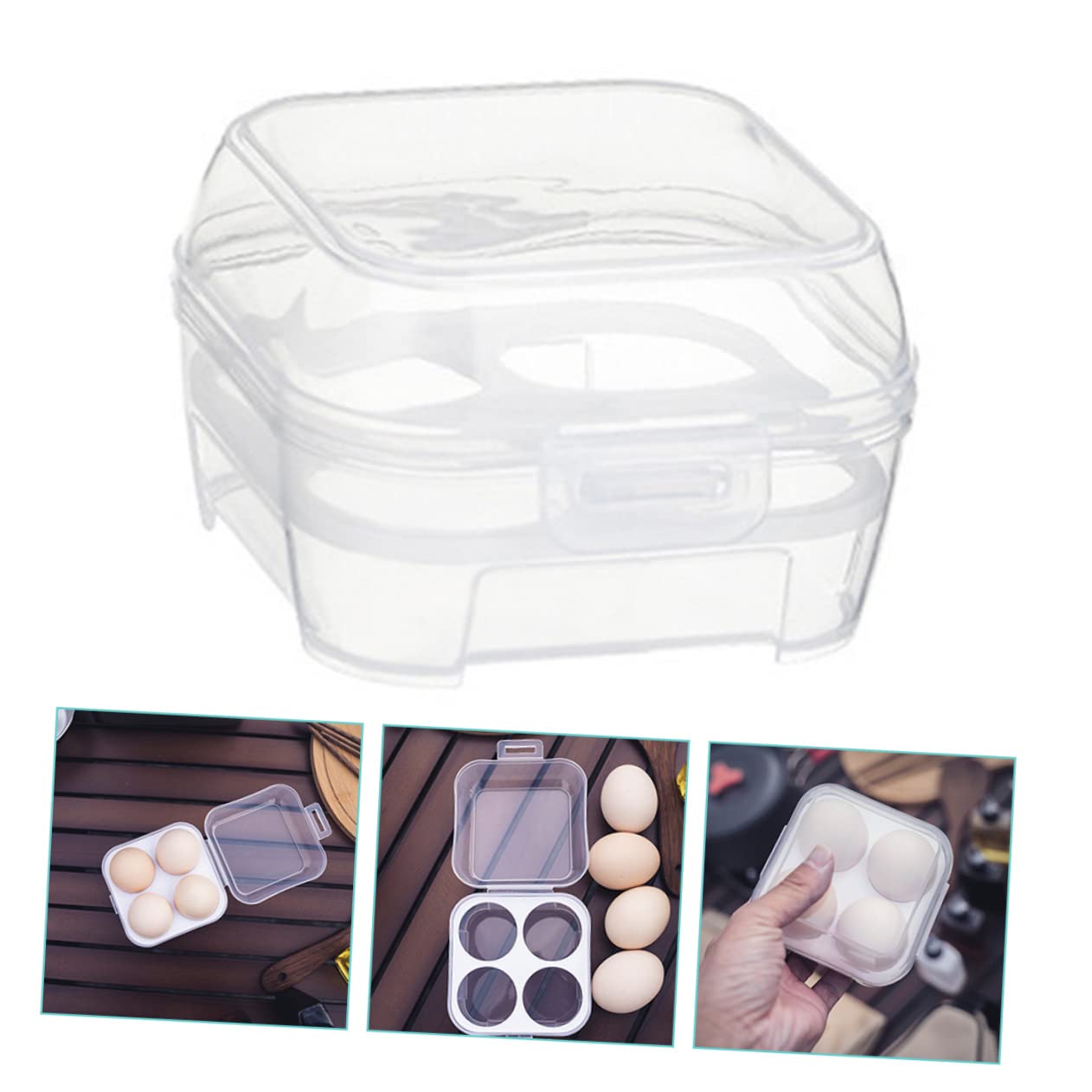 HOMSFOU 6stücke Stapelbare Eierboxen Robuste Kunststoff-eierbehälter Für Camping Outdoor Und Kühlschrank Fächer Design Schlagfest Und Transparent Für Eieraufbewahrung