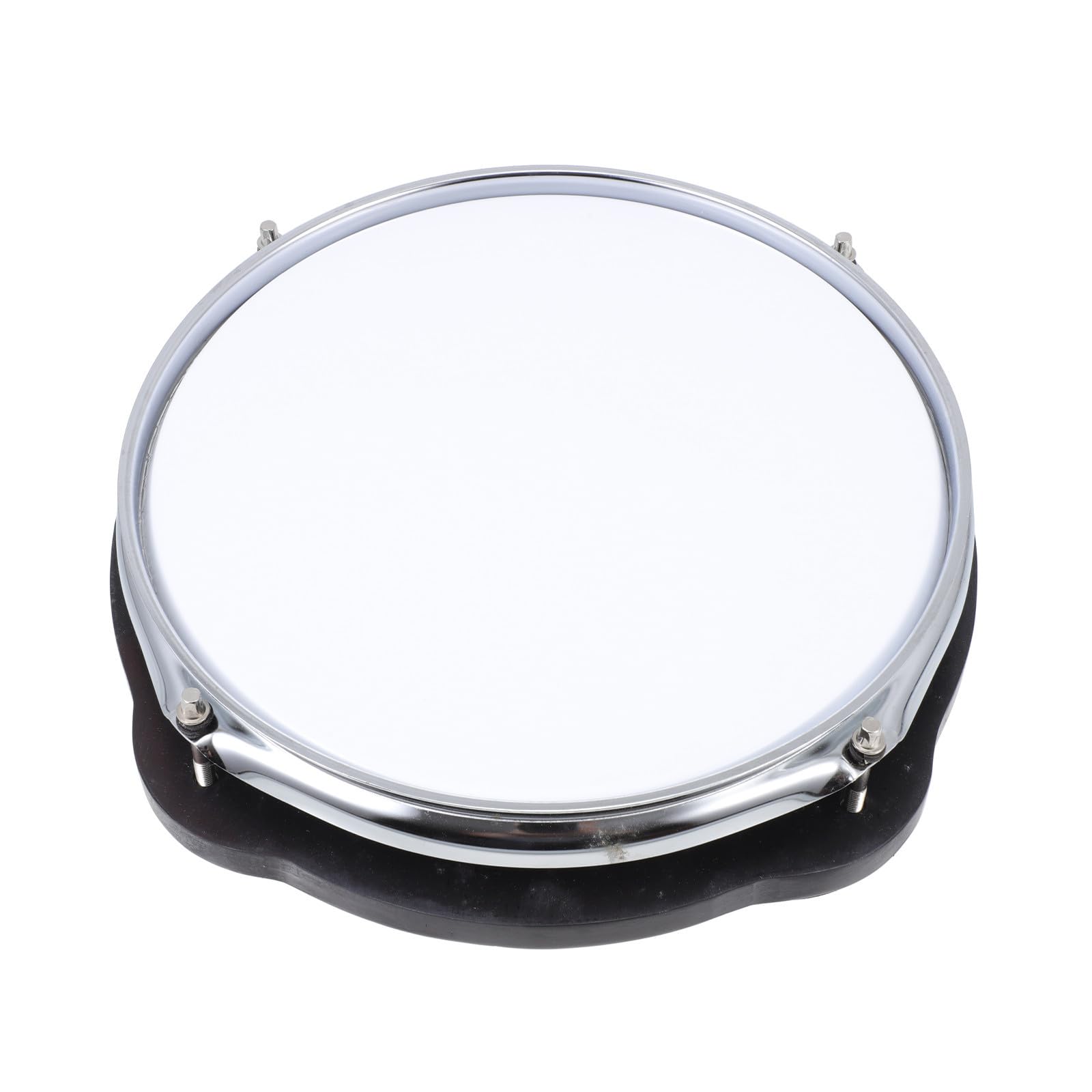 HOMSFOU Pad Batteria Allenamento 10 Pollici in Pvc e Metallo Bianco