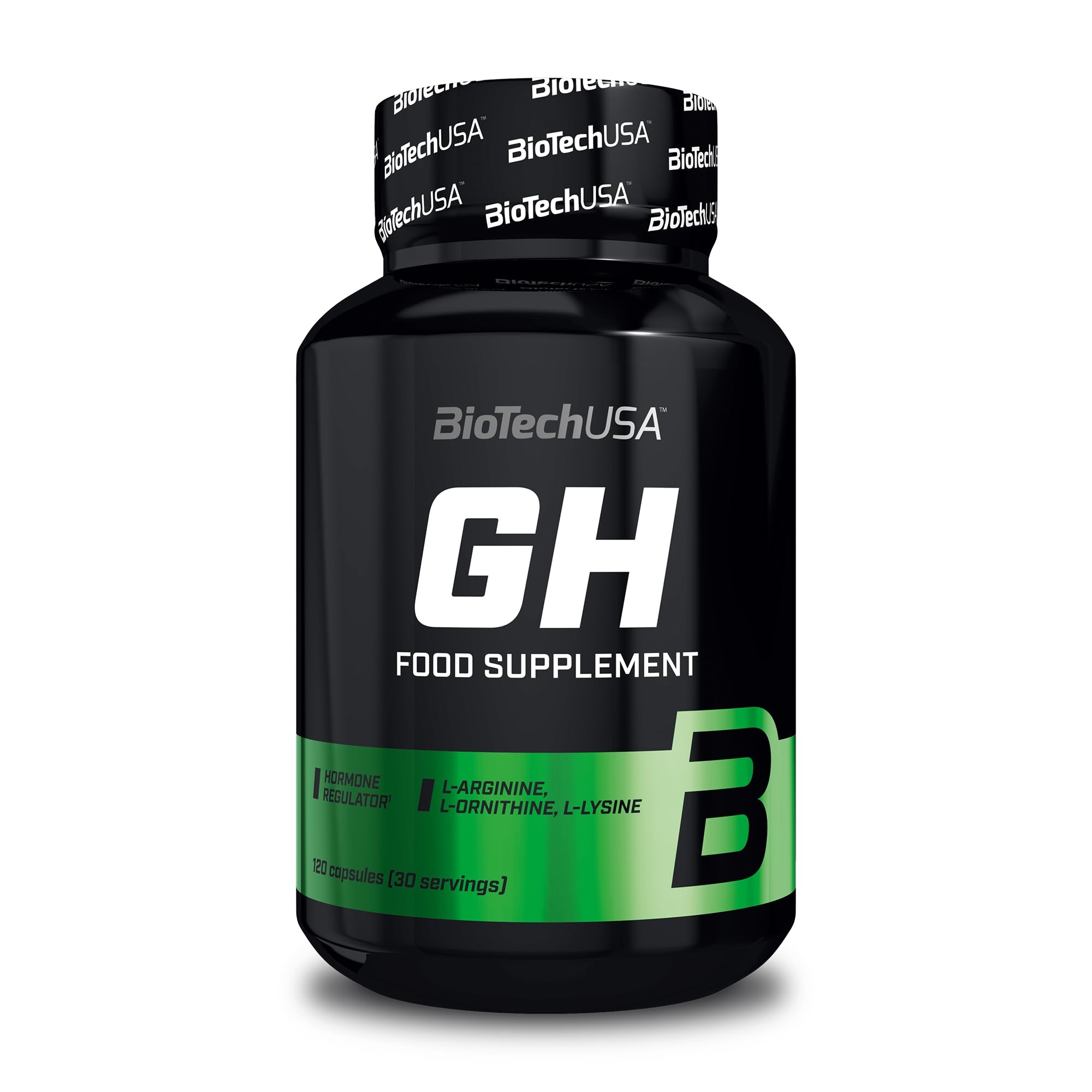 BioTechUSA GH | Régulateur Hormonal | avec Acides Aminés et Vitamine B6 | Augmente l'Hormone de Croissance | Construit du Muscle | Réduit la Graisse | 120 gélules