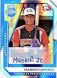 Manolfi Jimenez Autographed Serial Numbered #84/96 Aspirations Collectible Die Cut Baseball Card - 2021 Panini Elite Extra Edition Baseball Card #198 (Phillies)