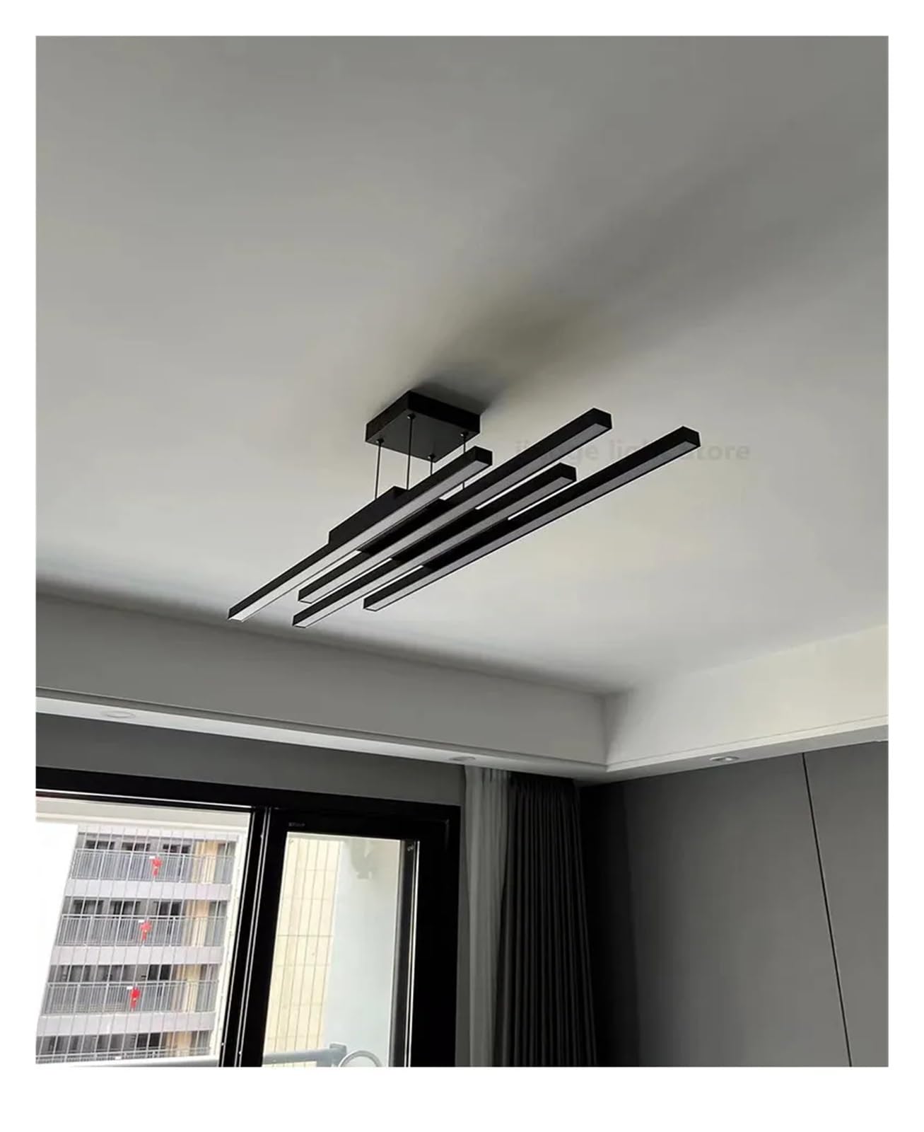 Nowoczesna Lampa Wisząca Led Z żyrandolem, ściemnialna, Liniowa Lampa Wisząca Z Pilotem, Regulowana Aluminiowa Lampa Sufitowa Z Akrylu Do Jadalni I Kuchni Z Wyspą Onecolor 110cm