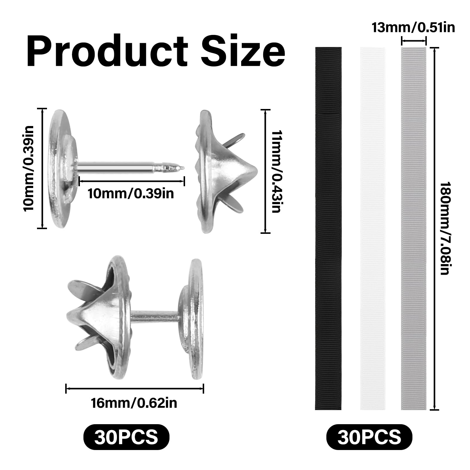 30 ganci per asciugamani con clip in metallo, 3 colori per asciugamani, senza cuciture, clip per asciugamani da bagno, stracci, vestiti (nero, bianco, grigio)