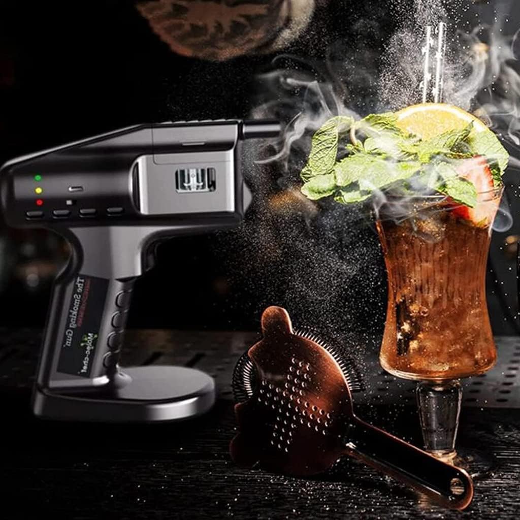Cocktail Smoking Kit, Portable USB Charging Bubble Machine, Molecular Bubble Water Sprayer Handheld Drink Smoking Kit