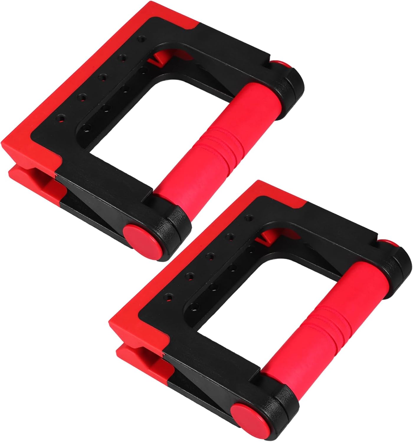 1 Pair Foldable Stand Rack for Home Use Compact Fitness Equipment for Men Women Red for Strength Training Upper Body Workouts Easy Storage Carry