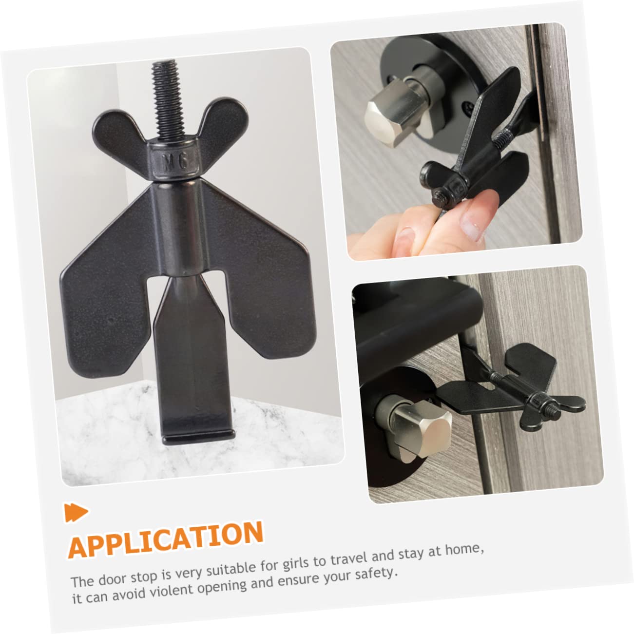Artibetter 3pièces Verrou De Porte Portable Inoxydable Bloqueur De Sécurité Pratique Pour Maison Et Voyage Résistant Et Léger Pour Portes Intérieures Et Hôtels