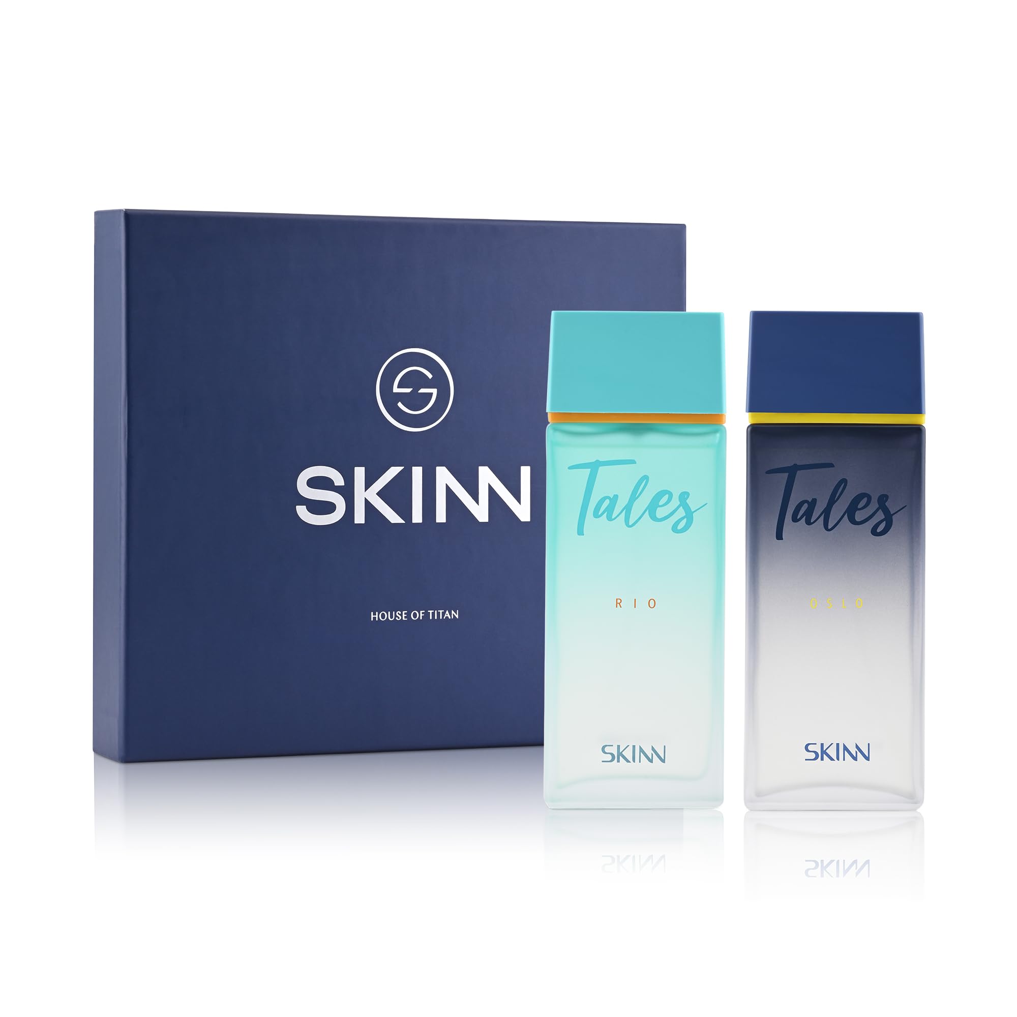 Skinn By Titan Tales Oslo & Rio Eau De Parfum Gift Set for Men | Long‑Lasting Fragrances | 2 x 100 ml-image-4