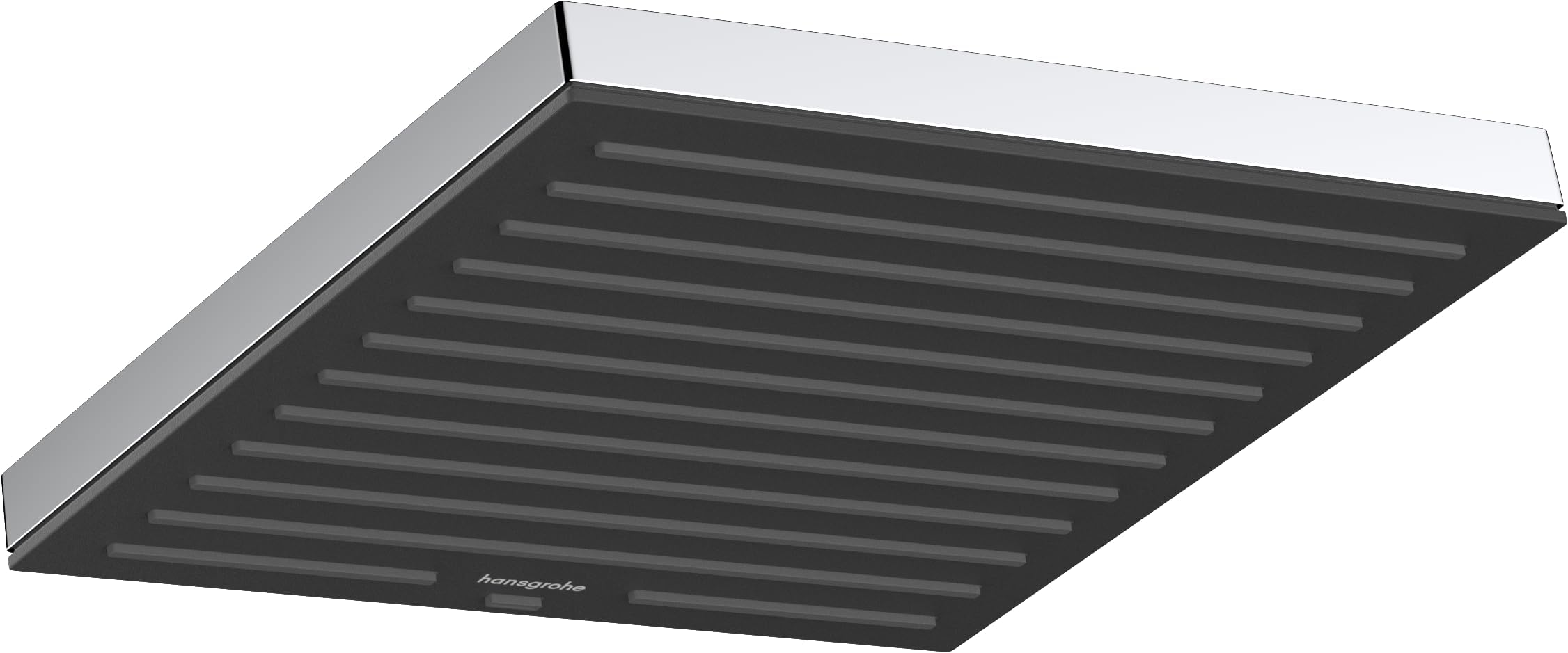 hansgrohe Pulsify E - Water-Saving Head Shower 8,4 l/min (EcoSmart), Shower Head Square (260 x 260 mm), Rainfall Shower Head 1 Spray for wall or Ceiling mounting, Anti-limescale, Chrome, 24331000