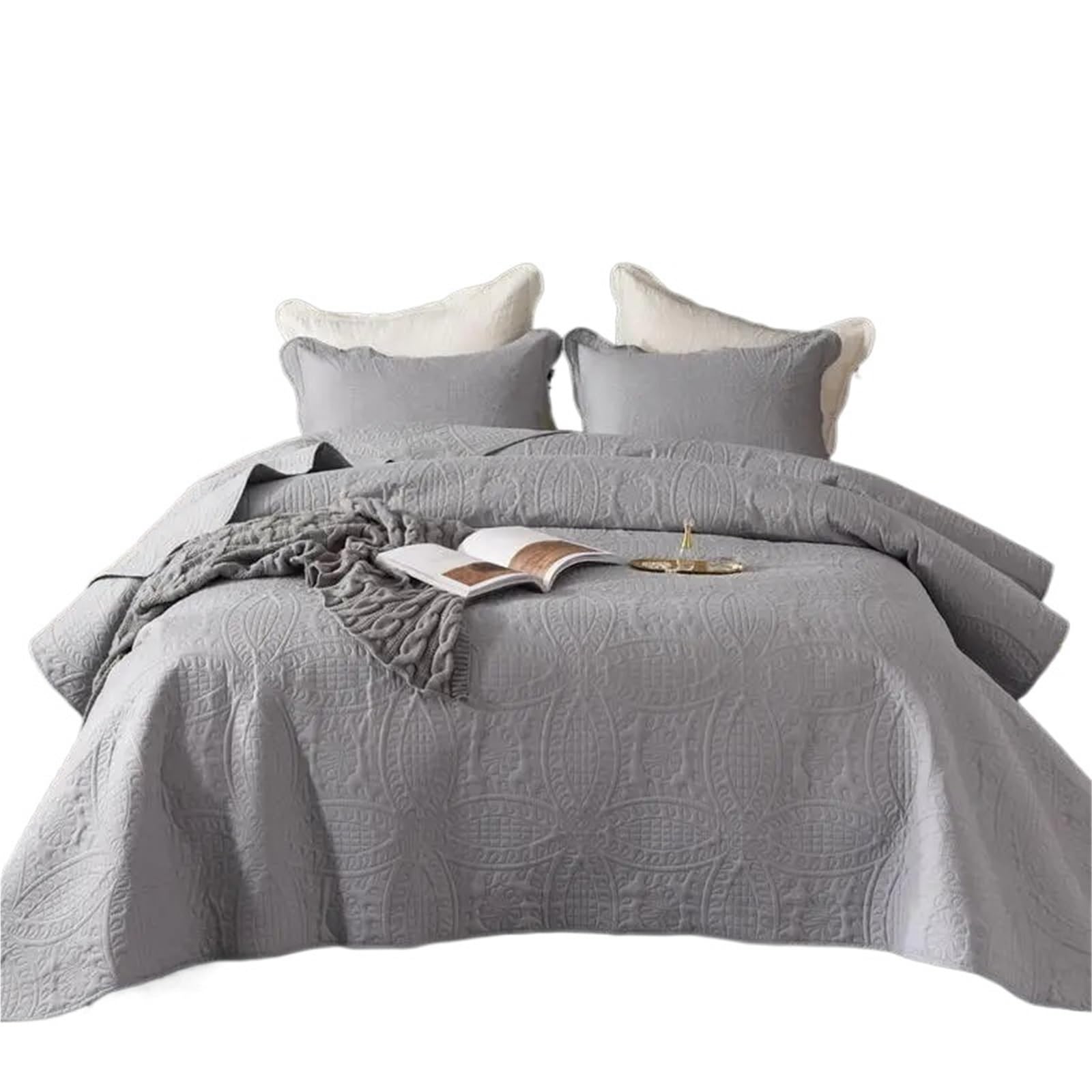 DAJGRHE Bedspread Quilted Bed Cover 220x240cm Coverlet King Size(Color 11,1pc 220x240cm)