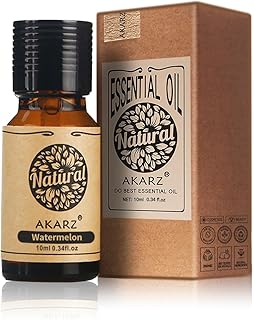 AKARZ Watermelon Essential Oil Natural Organic Pure Watermelon Oil for Skin Body Hair Care, Candle,Soap,Making, DIY,Massage Aroma 0.34 Fl Oz (10ml)
