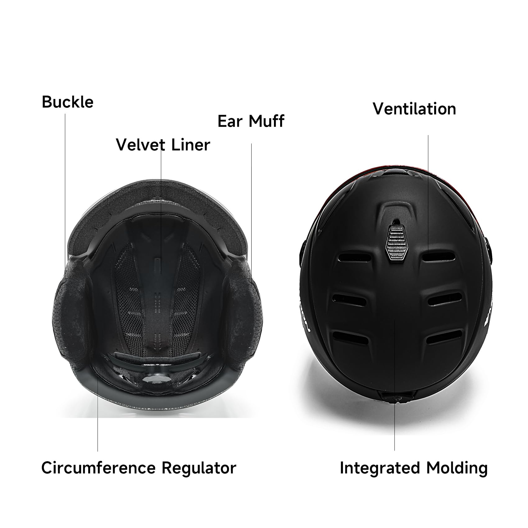 2 w 1 wizjer narciarski snowboard kask zdejmowana maska chroniąca przed śniegiem Anti-Fog zintegrowane okulary ochronne daszek niski ciężar dla dorosłych mężczyzn i kobiet