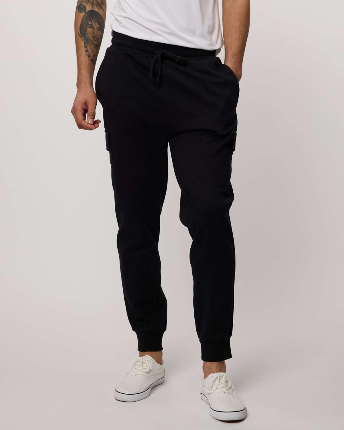 3 Pack: Men's Cotton Fleece Cargo Jogger Sweatpants with Pockets