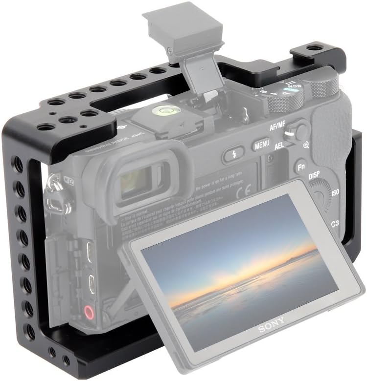 Promo 40% OFF NICEYRIG Camera Cage for Sony A6300 A6400 A6100 A6000 with 1/4 Thread and Cold Shoe - 083 Best Quality 🔥 NICEYRIG Camera Cage for Sony A6300 A6400 A6100 A6000 with 1/4 Thread and Cold Shoe - 083
