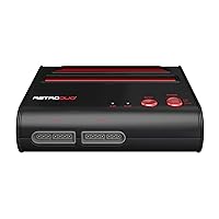 Vista 4 de Retro-Bit Retro Duo 2 in 1 Console System - for Original NESSNES Super Nintendo Games - BlackRed