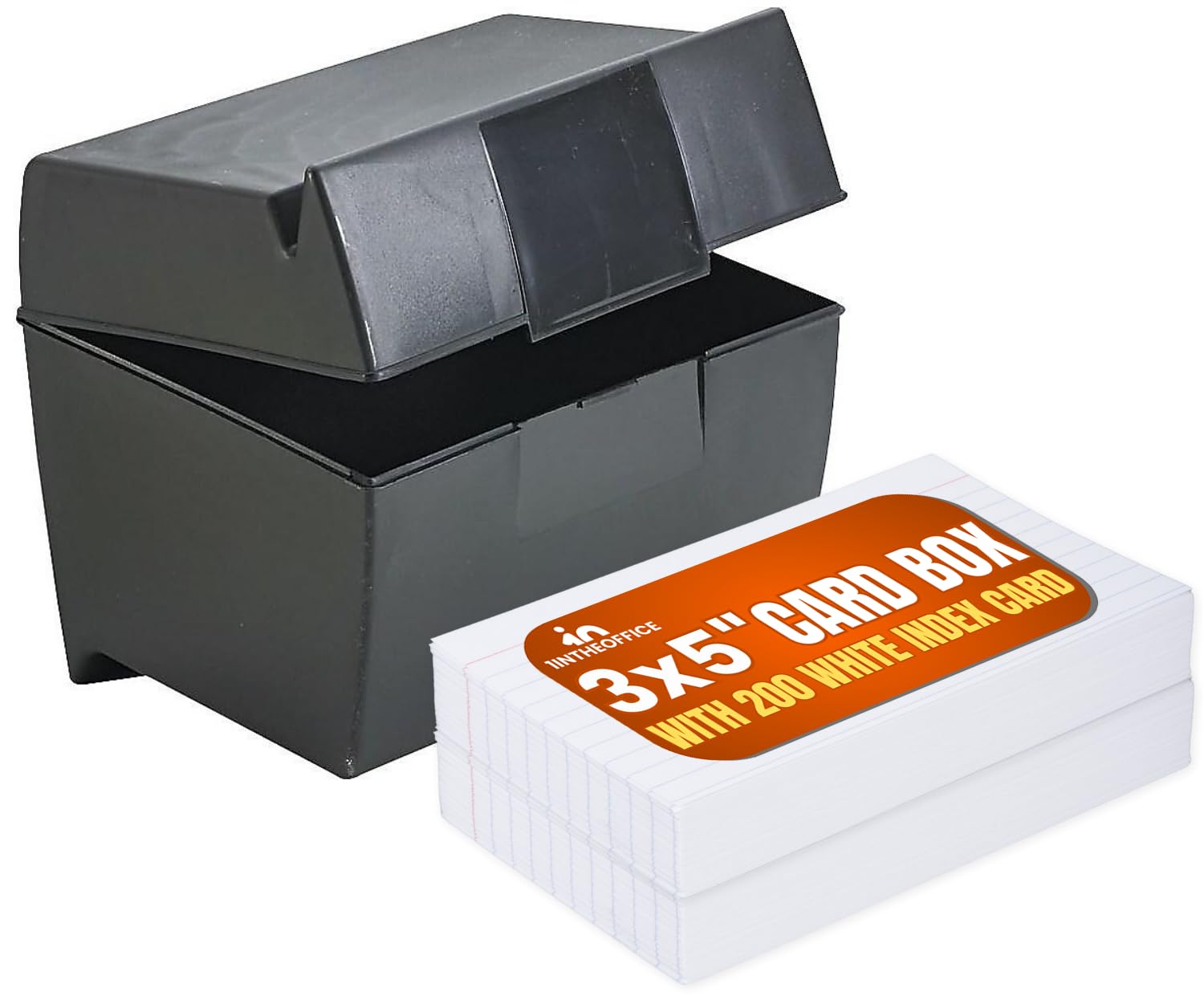 Amazon.com: 1InTheOffice Index Card Box with Index Card, Index