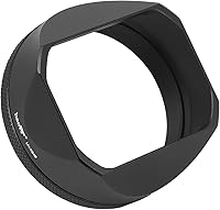 Haoge LH-X54B Square Metal Lens Hood with 49mm Adapter for Fujifilm X100VI X100V - Anti-Glare, Stray Light Blocker