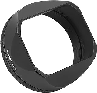 Haoge LH-X54B スクエアメタルレンズフード 49mmアダプターリング付き Fujifilm X100VI X100V Fuji x100viカメラ用 ブラック