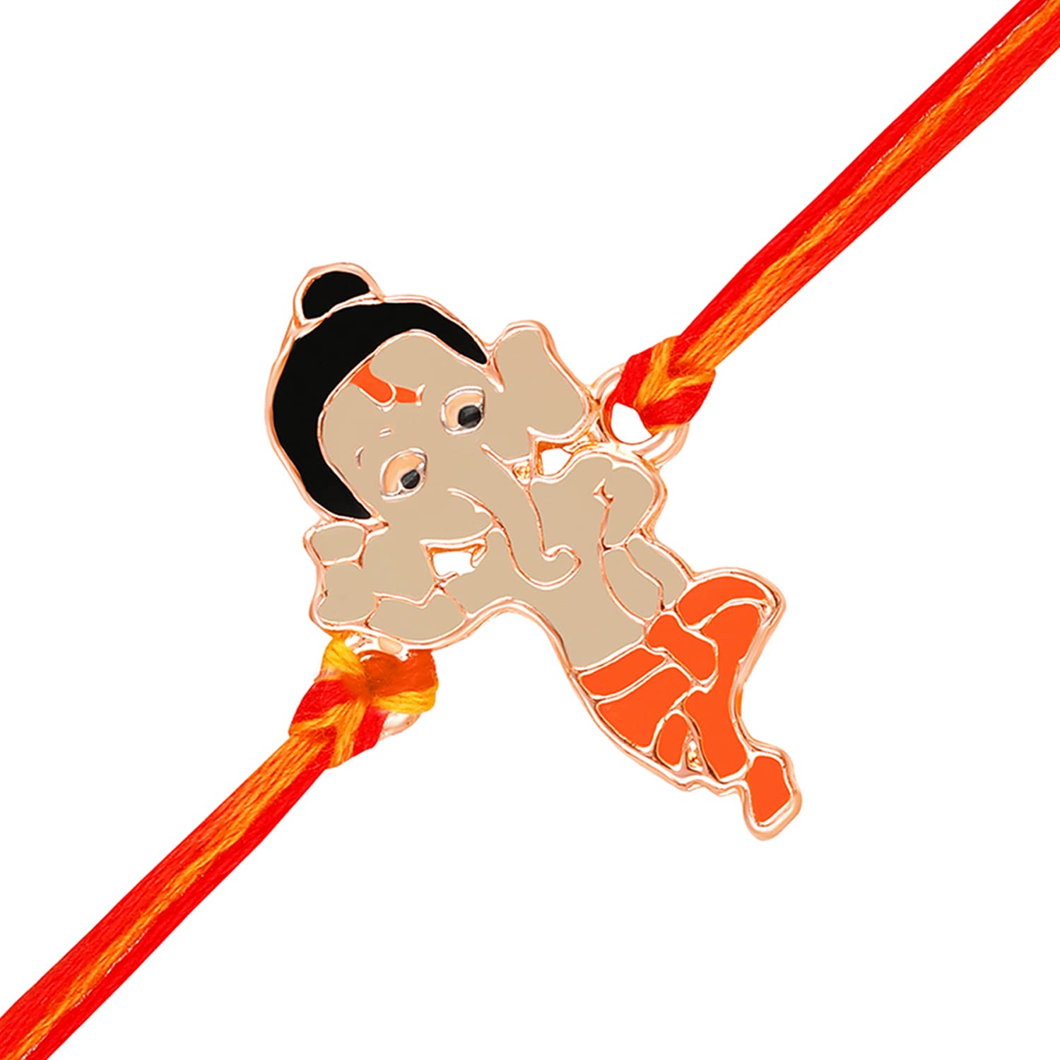 Mahi Rose Gold Plated Meena Work Bal Ganesha Rakhi for Kids (RA1100670Z) (B0B466FYDR) Amazon Price History, Amazon Price Tracker