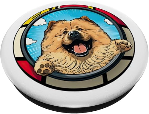 Miniatura 2 de Chow Chow Owner design with the cartoon of a Chow Chow PopSockets Swappable PopGrip