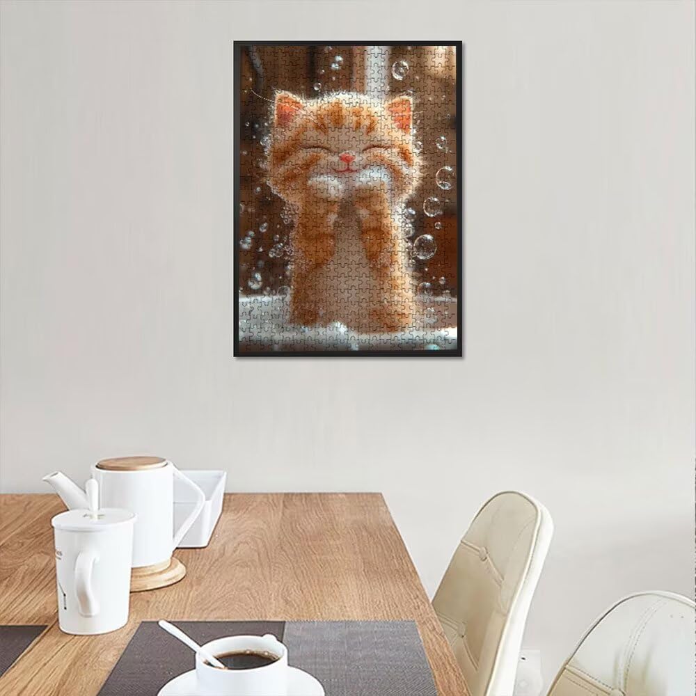 Puzzle 2000 Pezzi, Gatto Bagno 3D Puzzle per Adulti Impegnativo, Educa Puzzles Artistico, Divertente E Stimolante Puzzles Decorativo per La Famiglia, Regalo e Decorazione Pareti DX0YL6-642