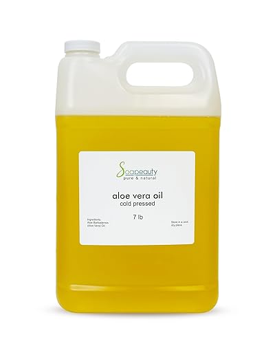 Soapeauty Aceite de aloe vera para piel, cara, cabello | Hidrata y suaviza | Aceite 100% natural prensado en frío – 7 libras
