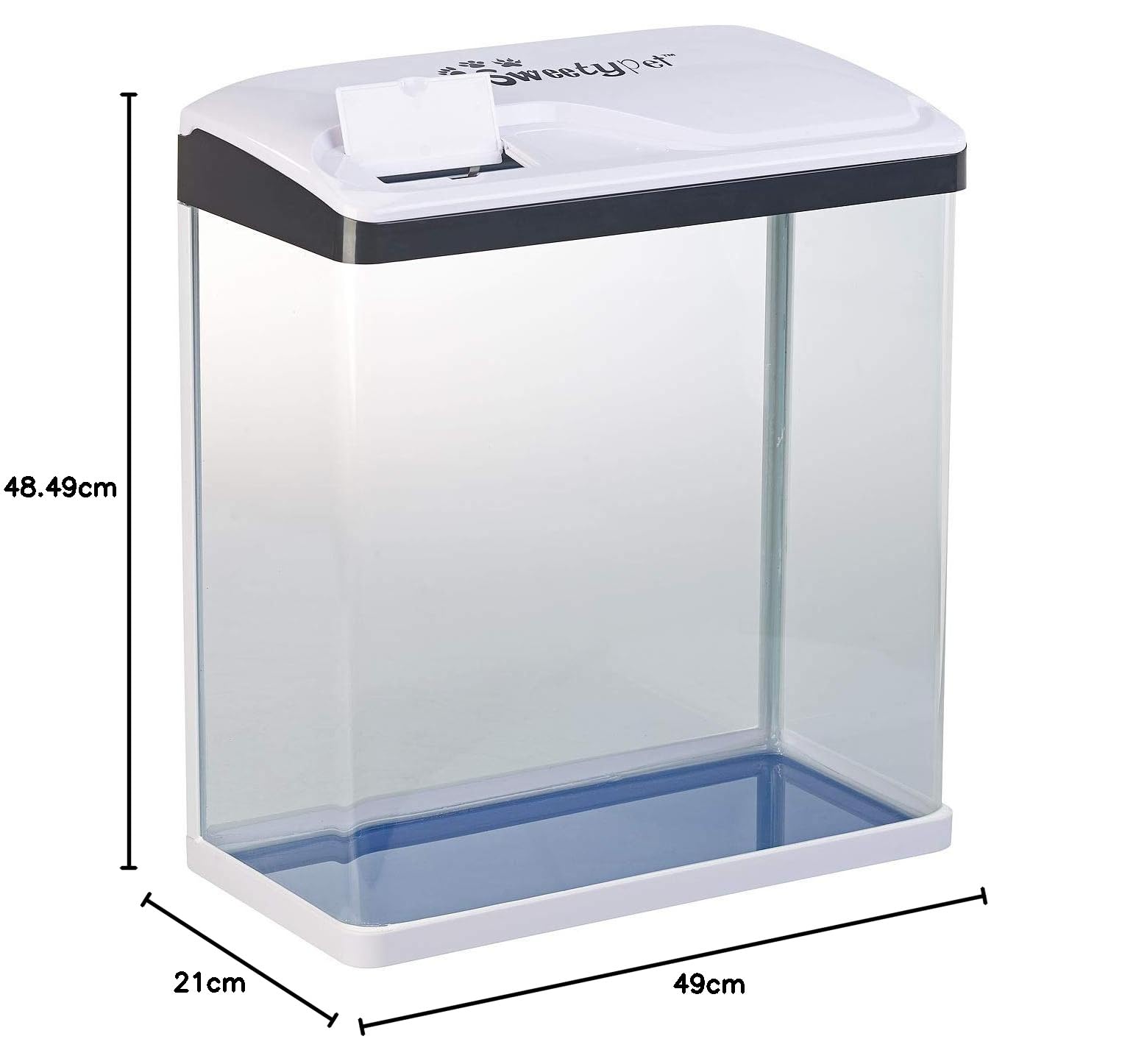 Aquarien Komplettsets: Nano-Aquarium-Komplett-Set mit LED-Beleuchtung, Pumpe & Filter, 40 l (Aquarium Zubehör, Fischbecken, Licht)