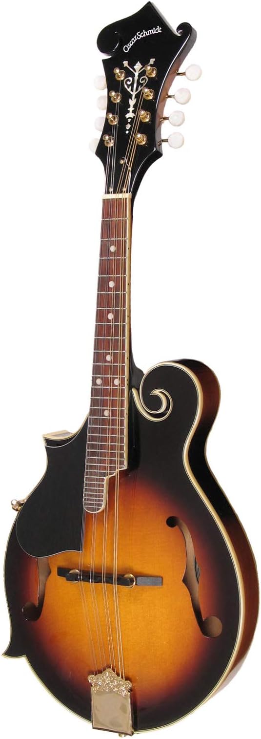 Oscar Schmidt OM40LH Left Handed F-Style Mandolin, Tobacco Sunburst Lefty
