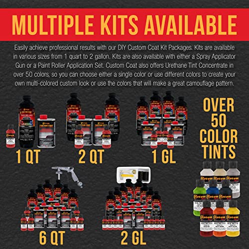 Image of Custom Coat Hot Rod Red 1.5 Gallon Roll-On Urethane Truck Bed Liner Kit