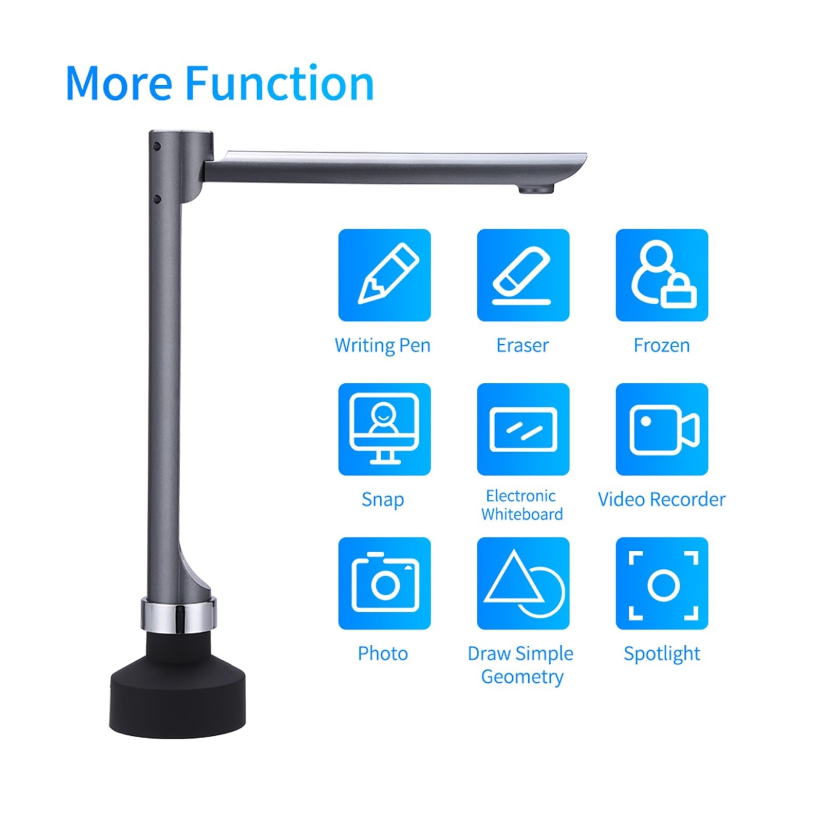 Scanner for fotocamera documenti USB F60A, fotocamera HD da 5 megapixel formato A4 con software didattico a luce LED for la formazione degli insegnanti per l'ufficio