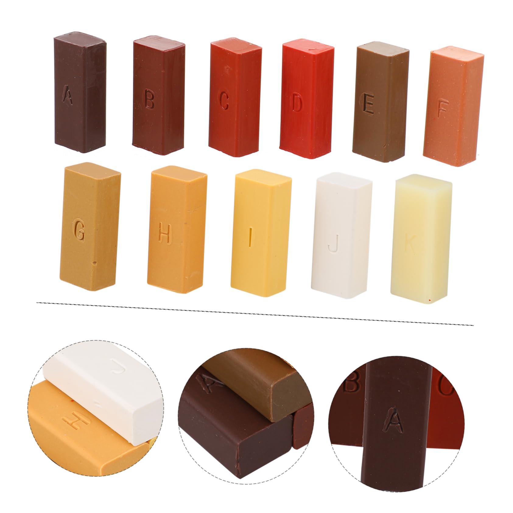 Gatuida 1juego Kit De Reparación De Arañazos Madera Cera Para Reparar Suelos y Muebles De Madera Para Cubrir Grietas y Superficies Laminadas