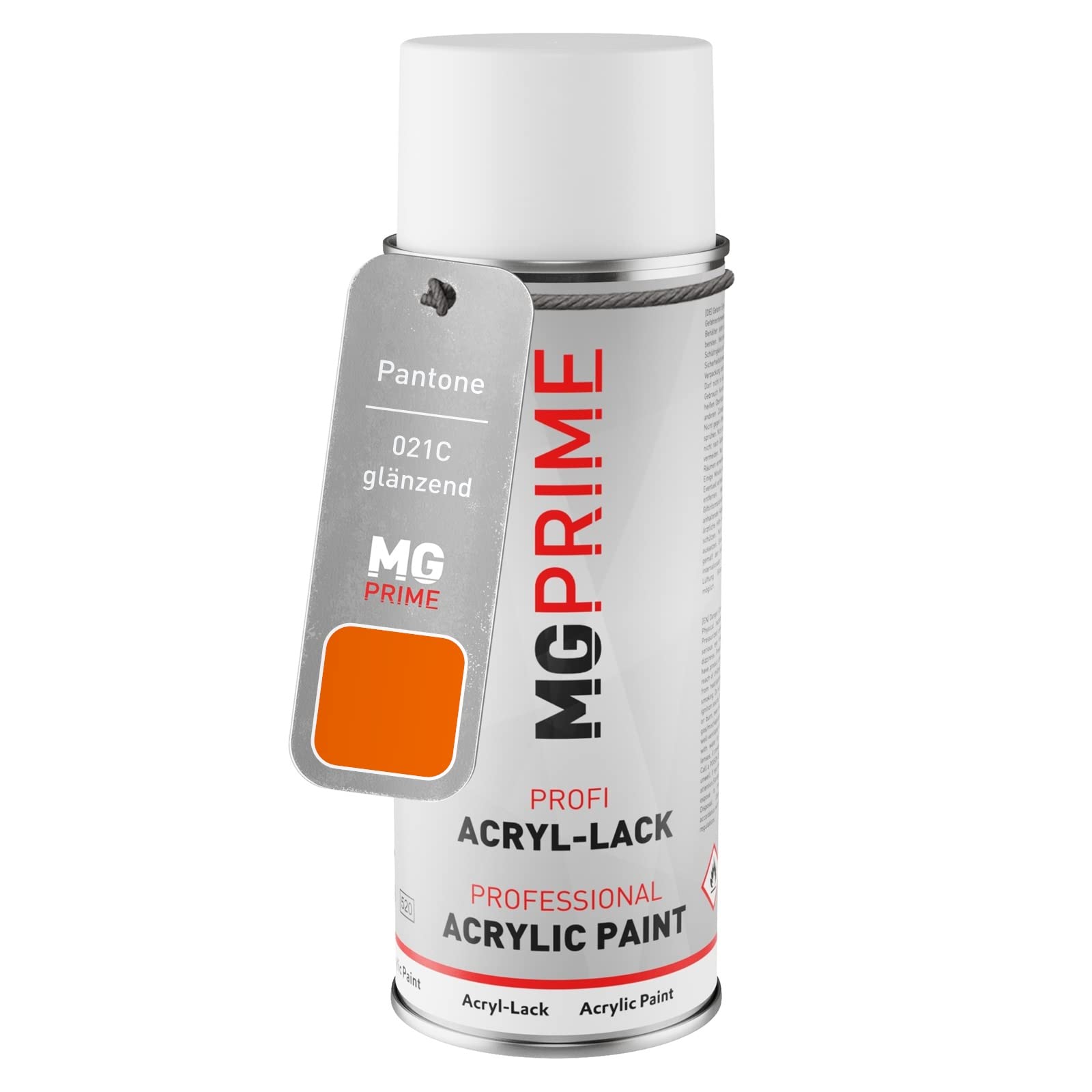 MG PRIME Pantone 021C Orange Spray can 400 ml glossy quick-drying