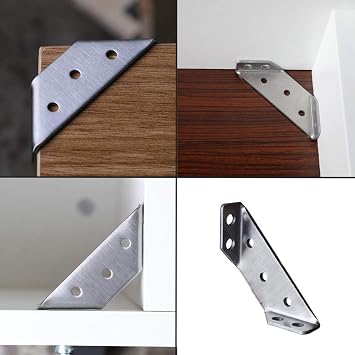 Stainless Steel Corner Brace Heavy Duty Angle Code 8 Pcs