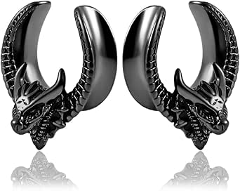 Dilatatori Orecchio In Acciaio Inox | Serpente Ear Hangers Per Uomini E Donne - Foto 4