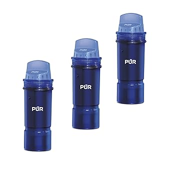 PUR Water Pitcher & Dispenser Replacement Filter 3-Pack, Genuine PUR Filter, 3-in-1 Powerful Filtration for More Chemical & Physical Substance Reduction, 6-Month Value, Blue CRF950Z3