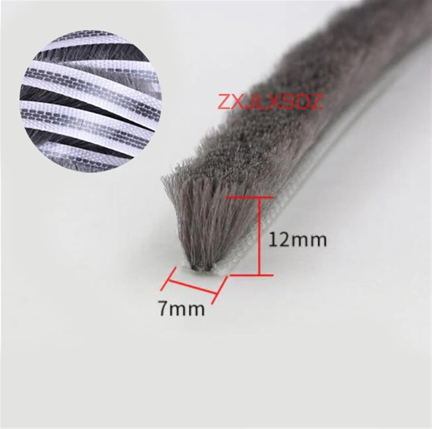 15kinds of Size Aluminum Sliding Door Window dust Proof Brush Seal Strip weatherstrip Draught excluder Seal Tape Door Gasket*10M(6x8mm)