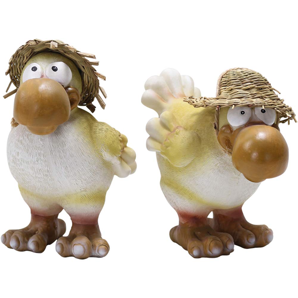 Décoration de jardin canard en résine : Donnez vie à vos espaces extérieurs | Pack de 2