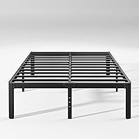 Vista 1 de Hunlostten 14in High King Bed Frame No Box Spring Needed, Heavy Duty King Platform Bed Frame with Round Corners, Easy Assembly, Noise Free, Black
