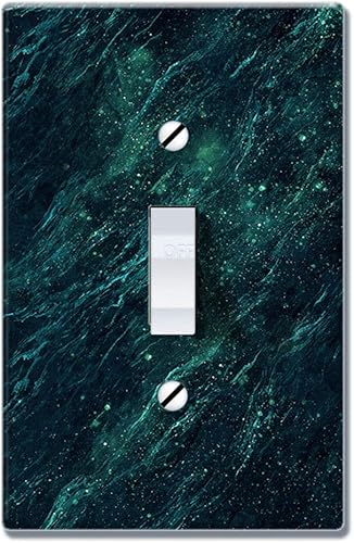 Miniatura 9 de WIRESTER Placa de interruptor de luz de palanca de una sola bandacubierta de placa de pared - Escamas de sirena rosa