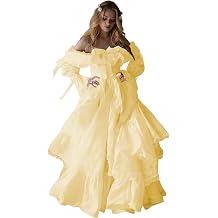 Off Shoulder Laces Garden Wedding Dress Vintage Bridal Gown with Ruffled Long Sleeves Princess Ball Gowns