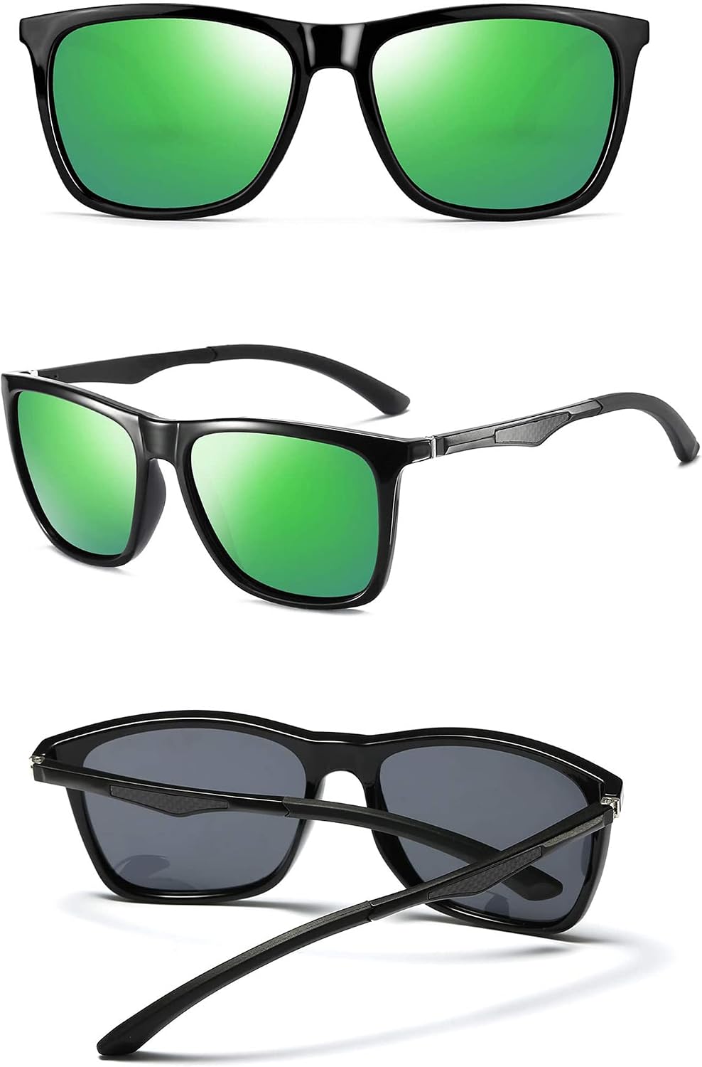 Polarized Sunglasses for Men Aluminum Rectangular Sun Glasses image 3