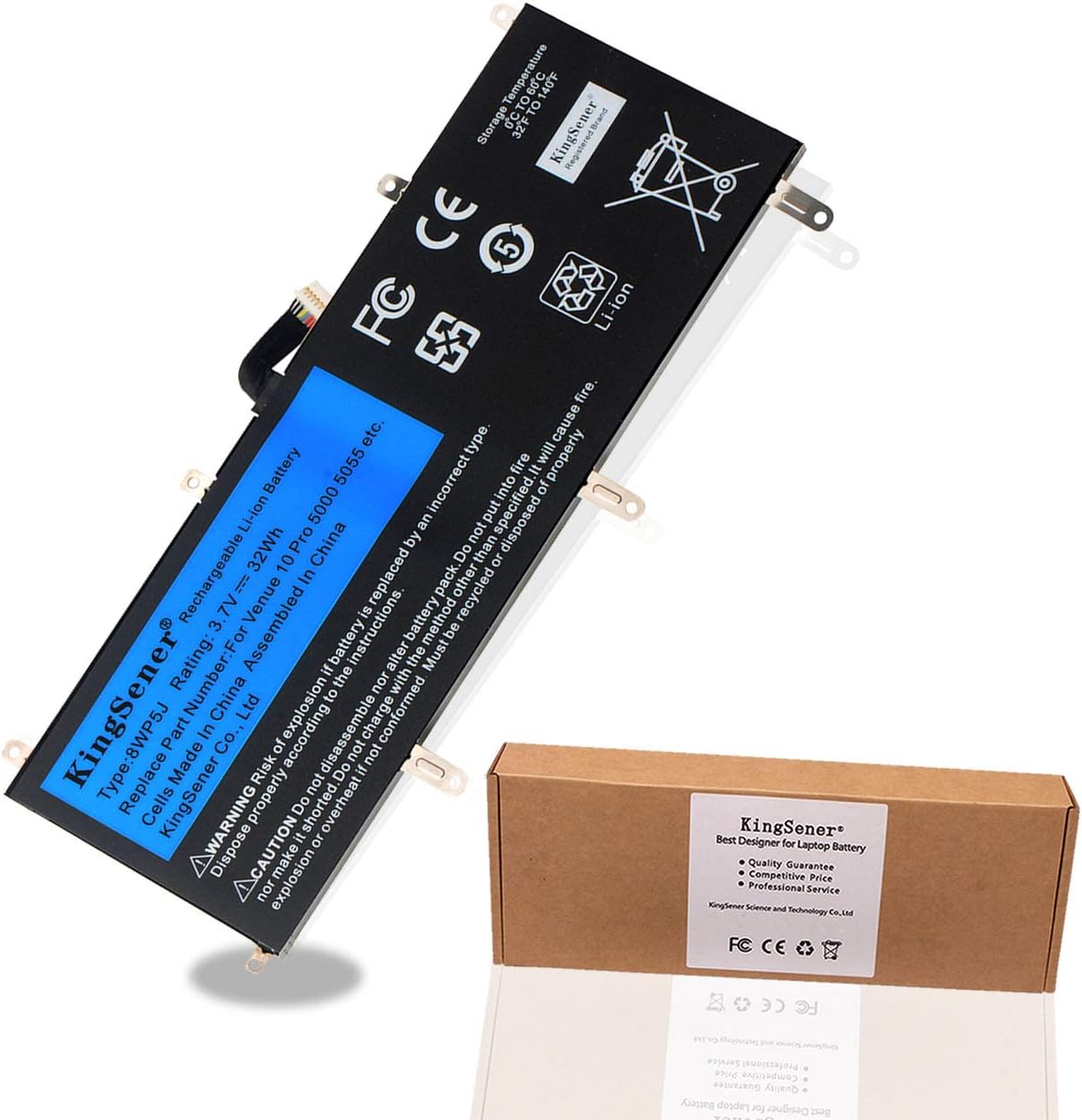 KingSener New 8WP5J Laptop Battery for Dell Venue 10 Pro 5000,Dell Venue 10 Pro 5055, 8WP5J 69Y4H JKHC1 08WP5J 069Y4H 0JKHC1 32WH